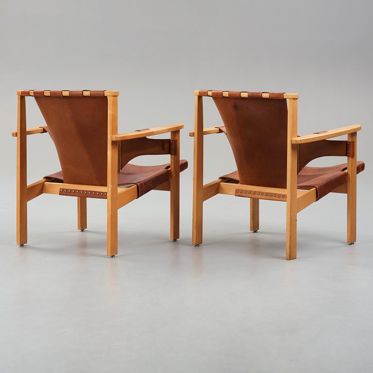CARL-AXEL ACKING, a pair of 'Trienna' easy chairs, Källemo Sweden.