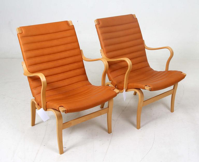 FÅTÖLJER, ett par, "Eva", Bruno Mathsson, Dux.