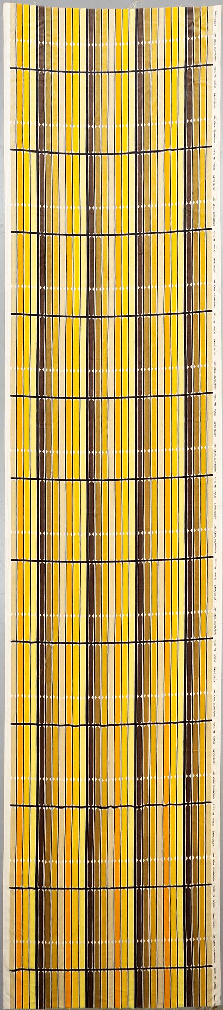 ASTRID SAMPE, A TEXTILE, "Windy way", Triva Textil, ca 583 x 127 cm (the width of the pattern 118 cm).