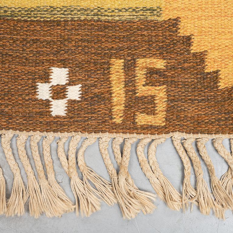 Ingegerd Silow, a carpet, flat weave, ca 214,5 x 135 cm, signed IS.