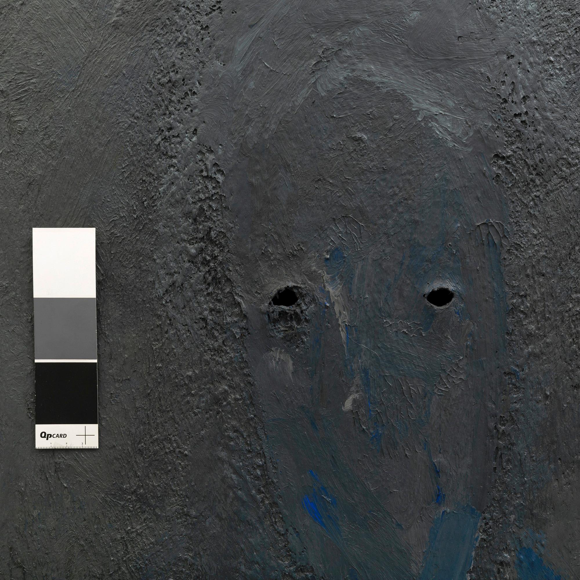 Michael Tetherow, oil on canvs with cut out signed and dated 1978.