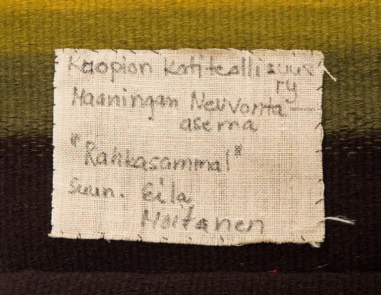 Eila Moilanen, rana, signerad för Kuopion Kotiteollisuus, ry. Maaningan Neuvonta-asema.