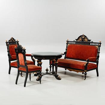 Nine items in Neo Renaissance style, late 19th century.
