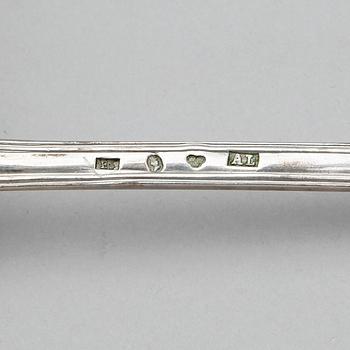 BESTICKSSERVIS, silver, 39 delar, bla modell "Patricia", MEMA 1958 Tot vikt (exkl knivar) 924 gram.