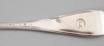 SKEDAR, 7 delar, silver, svenska stämplar 1800-tal. Vikt ca 289 gram.