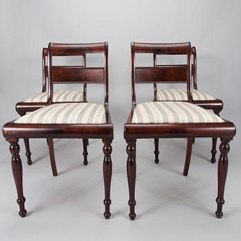 42. A SET OF FOUR CHAIRS, England, 20th century.