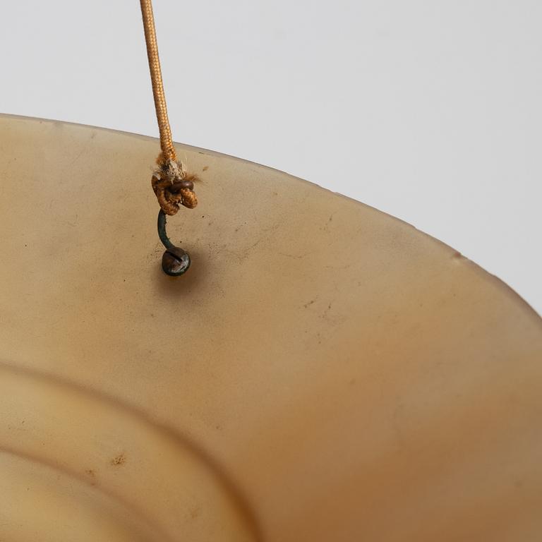 Edward Hald, a ceiling lamp model "HD 625", Orrefors & Nordiska Kompaniet, 1930s.