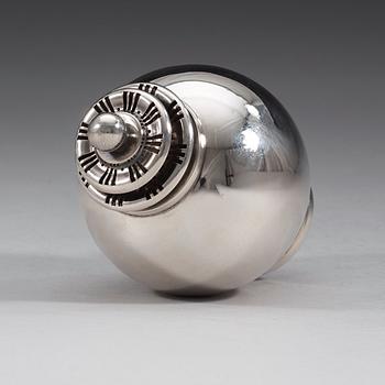 A Harald Nielsen sterling sugar shaker 'Pyramide', Georg Jensen, Copenhagen 1933-44, design nr 645.