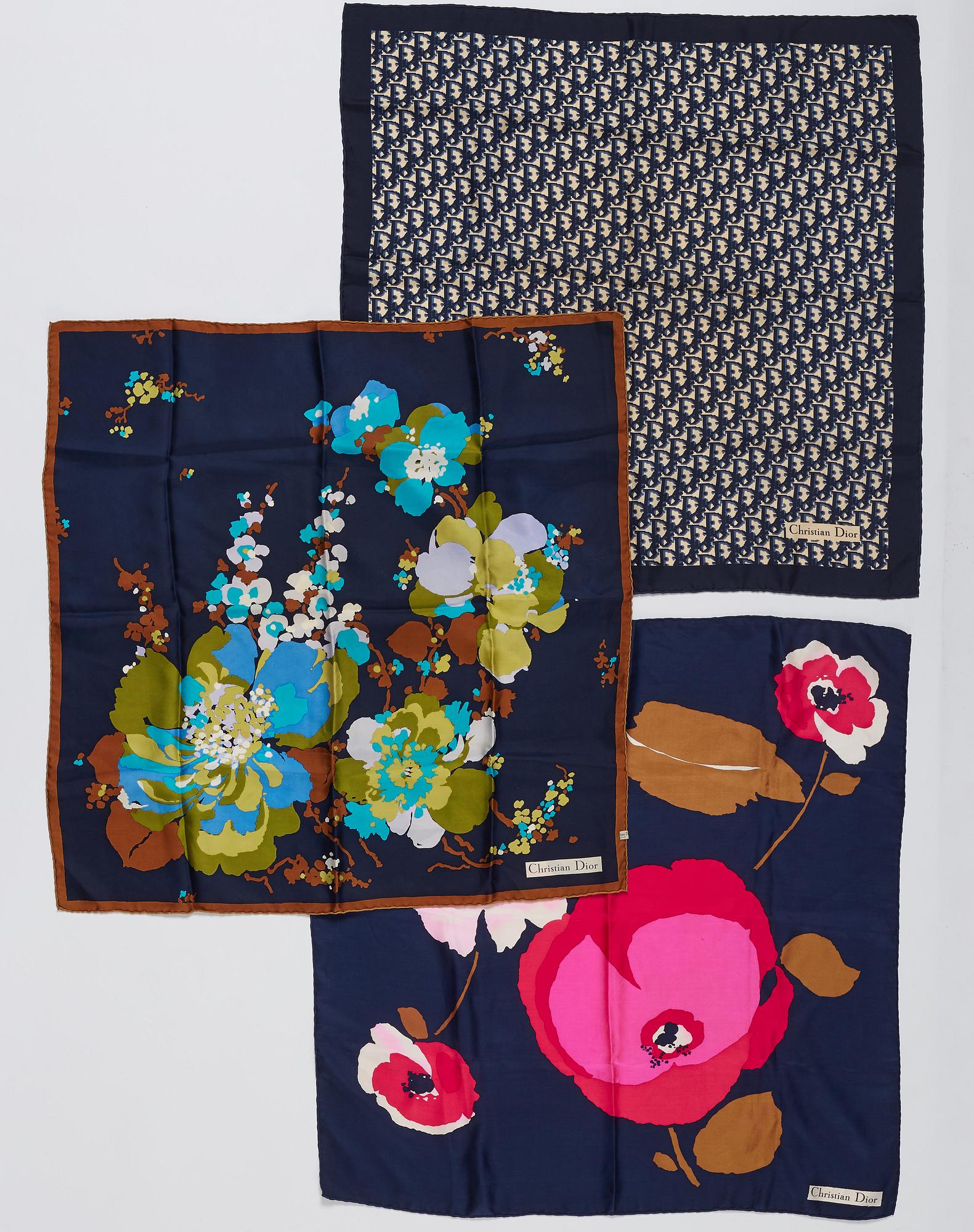 Christian Dior, scarves, 3 st.