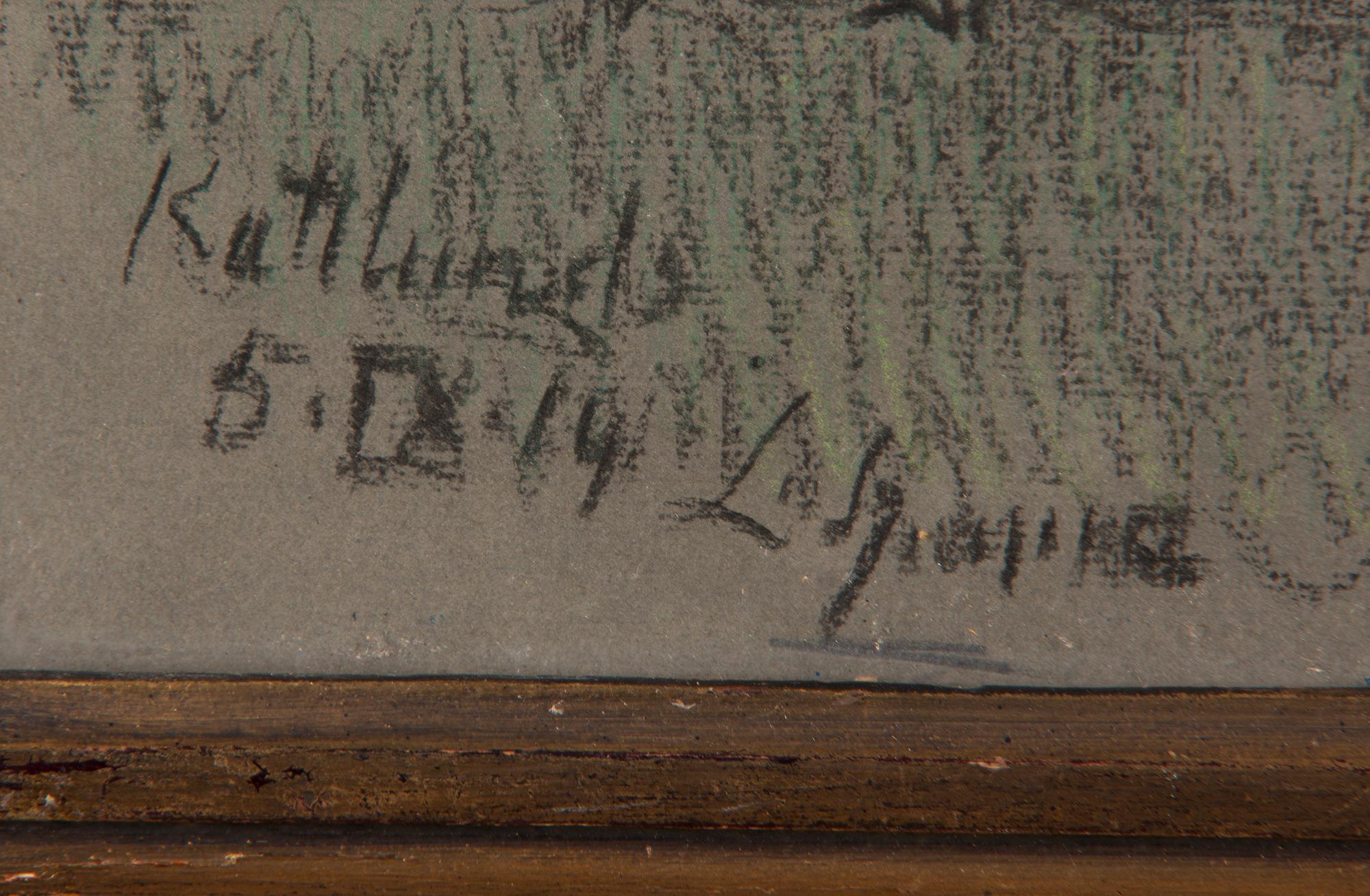 LOUIS SPARRE, pastell, signerad, märkt Kattlunds, daterad 5 IX -14.