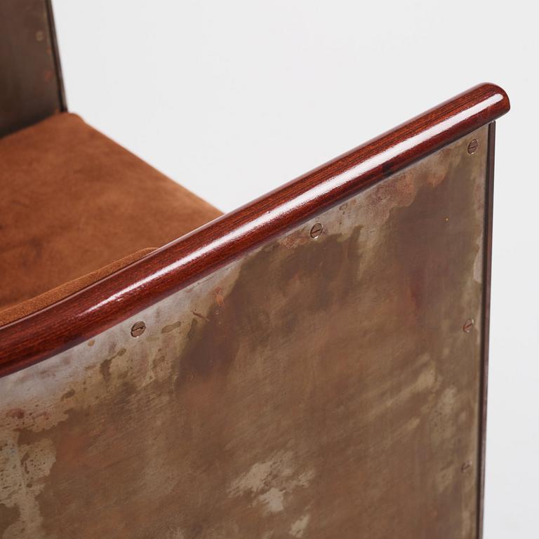 Mats Theselius, a "Järn/Moccafåtöljen" armchair, ed. 216/360, Källemo, Värnamo, post 1994.