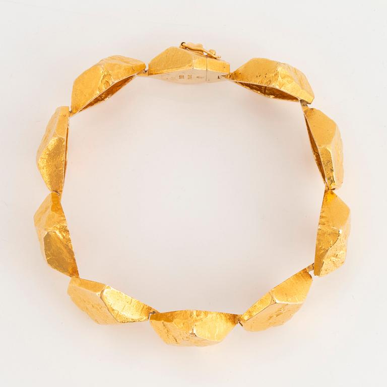 An 18K gold Lapponia bracelet "Lapplands stenar" design Björn Weckström.