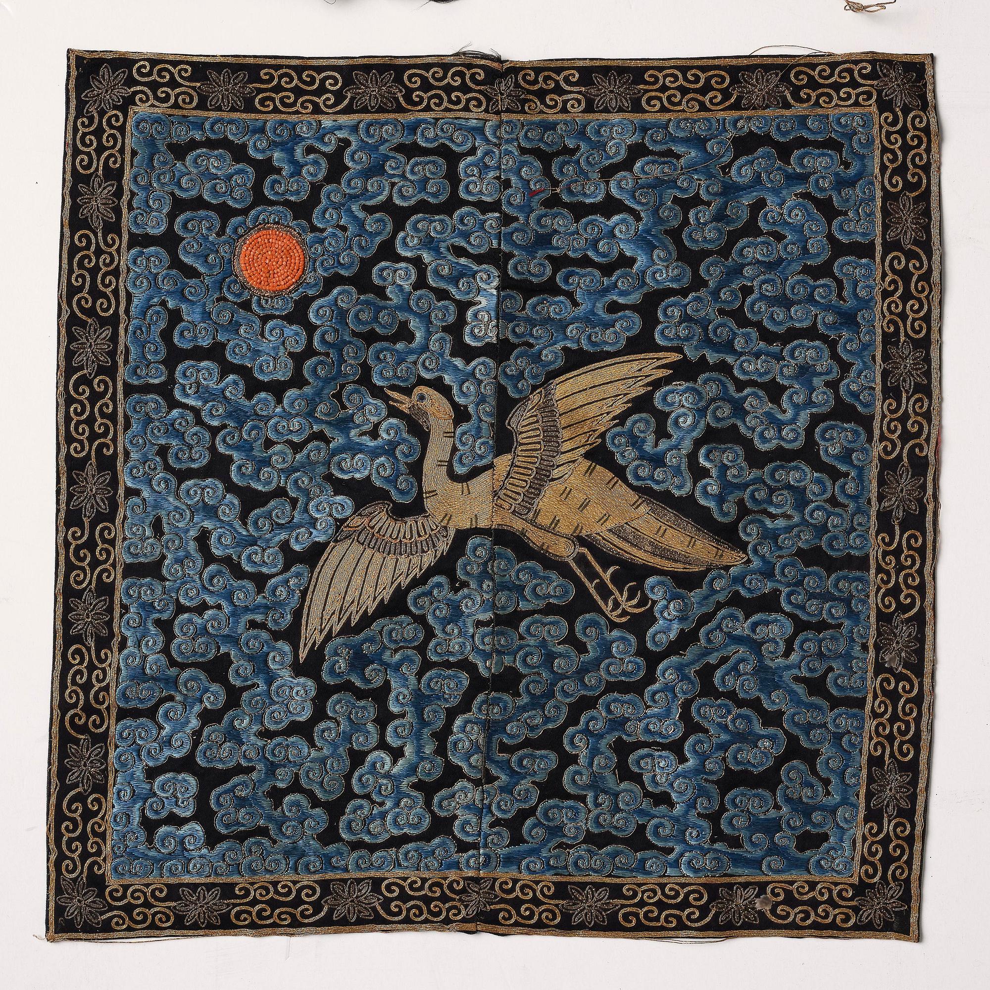 A group of six 'Buzi', Qing dynasty, 19th century.