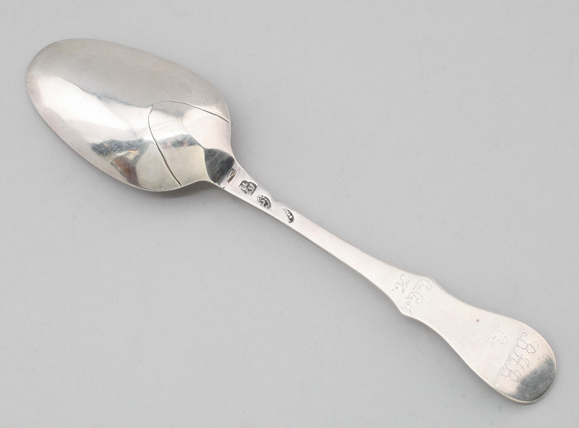 MATSKED, silver, Niels Pihl, Köpenhamn 1778. Vikt ca 63 gram.