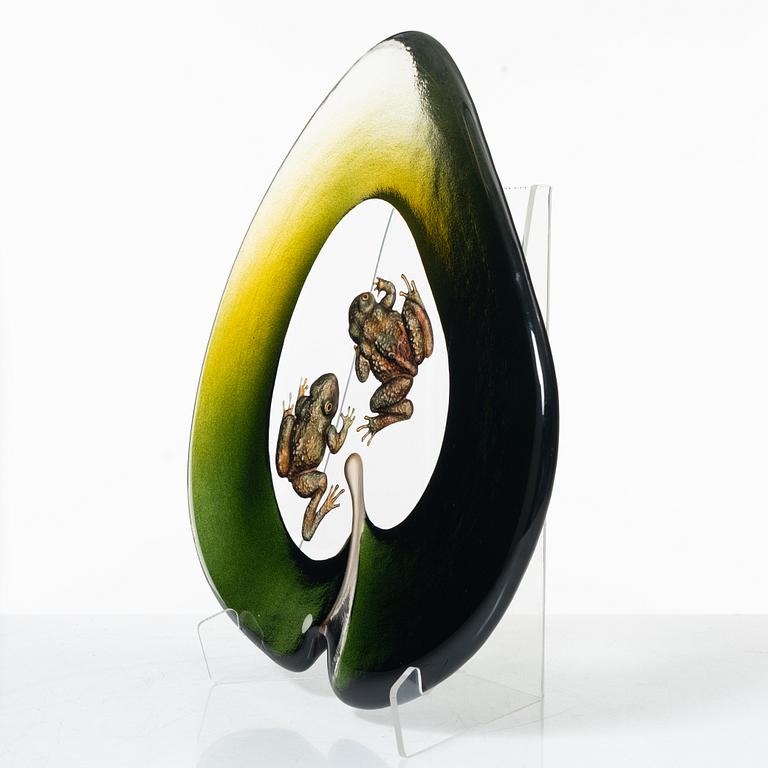 Mats Jonasson, a glass sculpture "Woodland Lake", Målerås Glasbruk, Sweden.