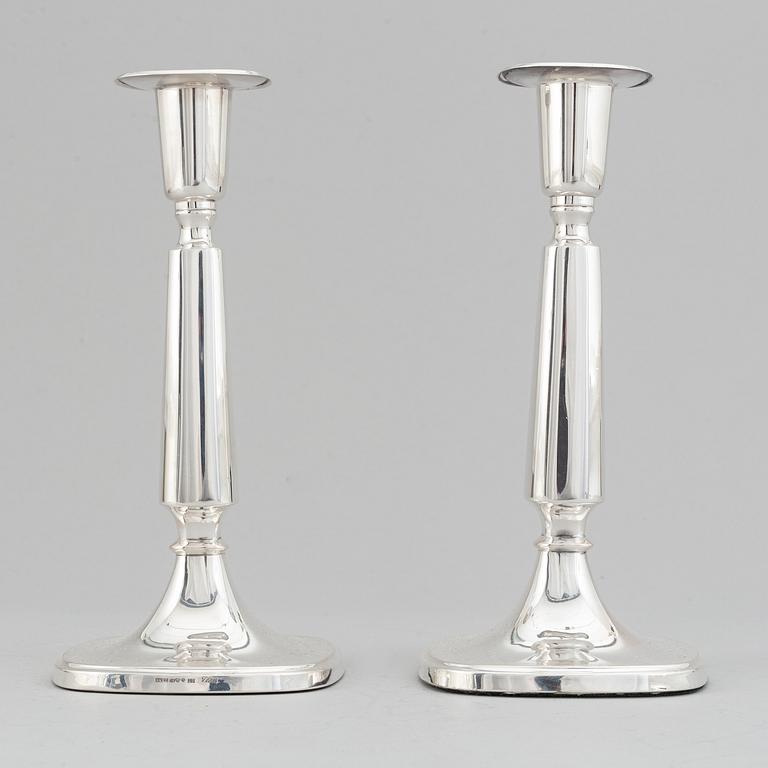 Tore Eldh, four silver candlesticks, K&EC, Göteborg, 1961-70.