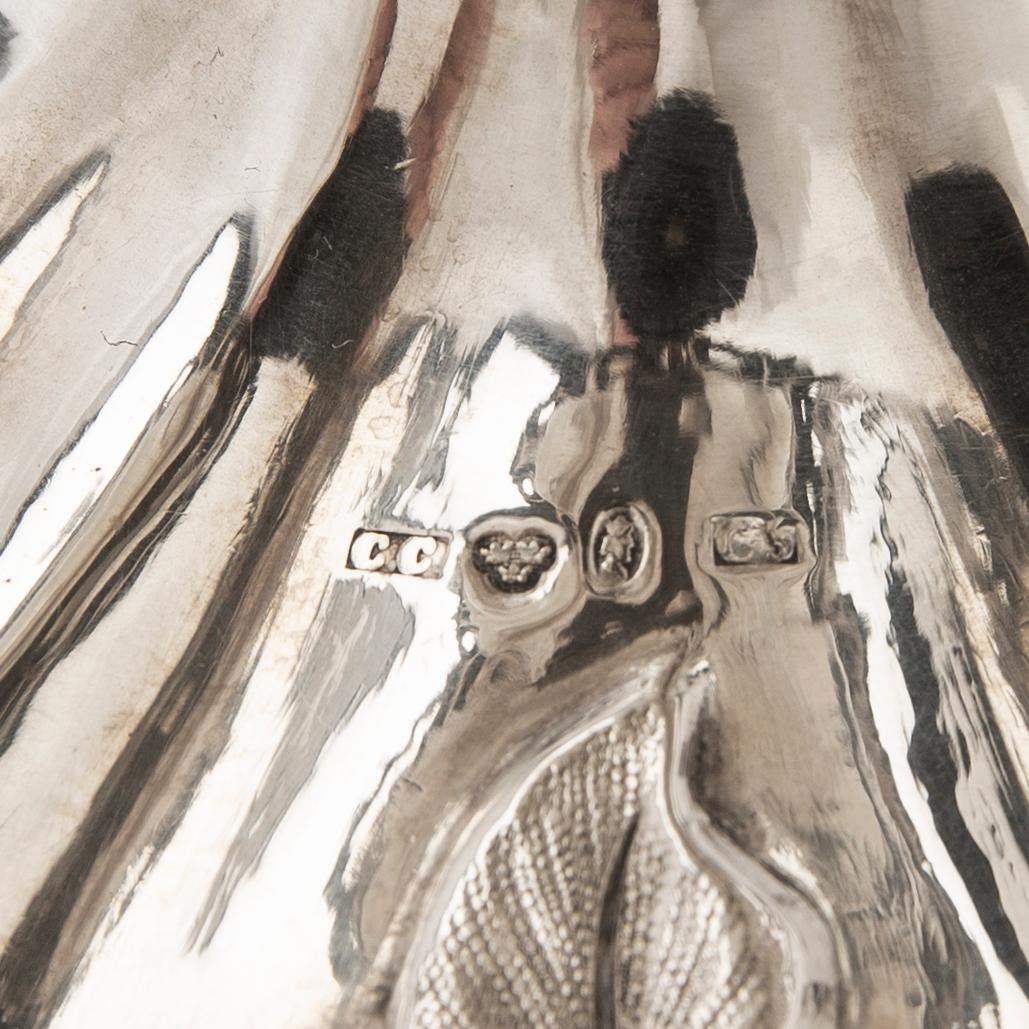 Sugar bowl with lid, silver, Christopher Creutz, Stockholm, 1857.