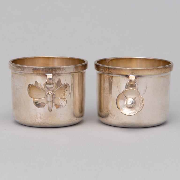 TWO SILVER BEAKERS, Tammisaari 1978.