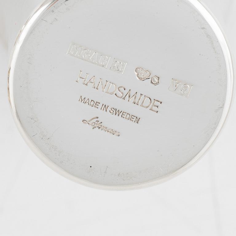 A total of 25 silver cups and beakers, different makers, Sweden, 1948-1973.