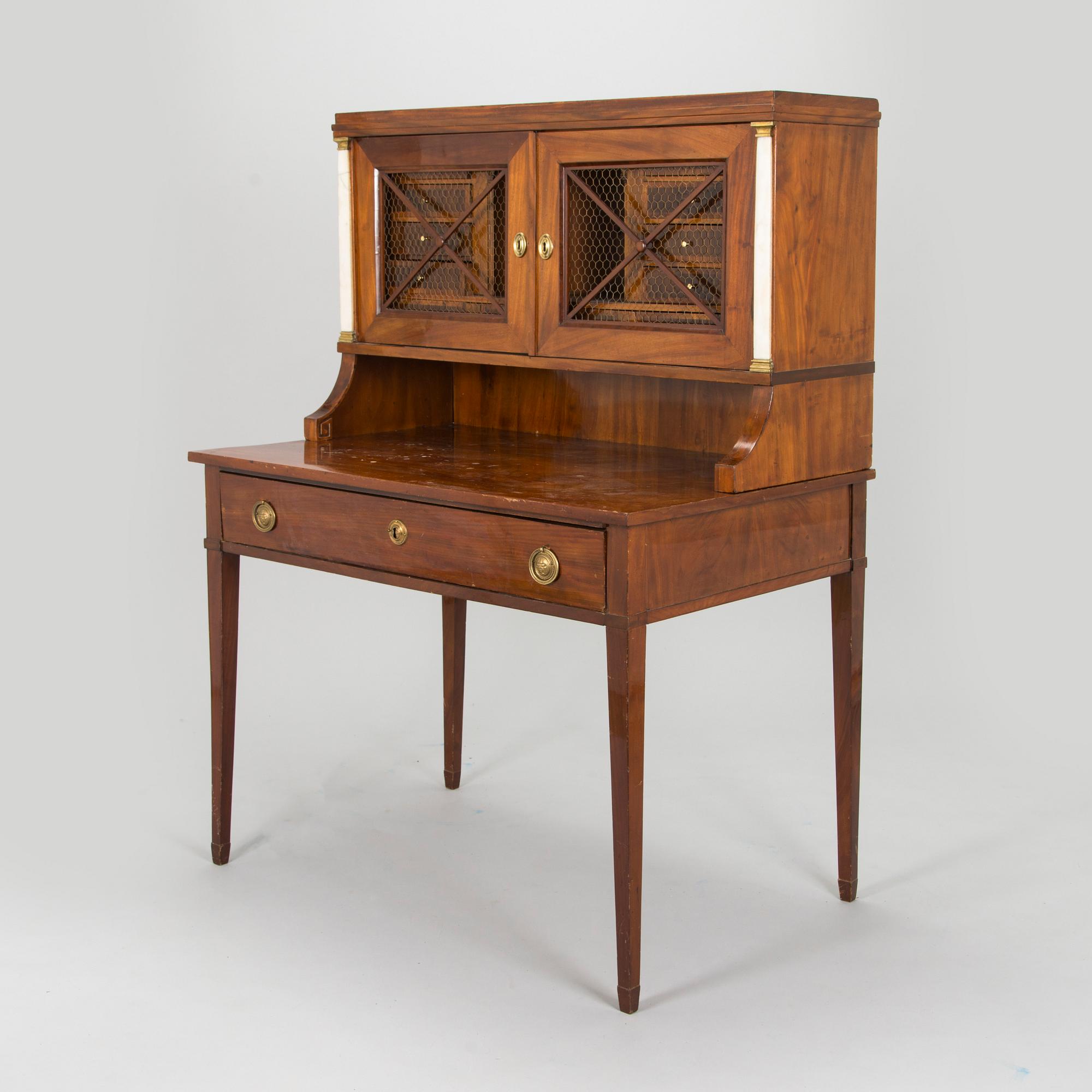 Writing desk, partly late-Gstavian, early 19th century.
