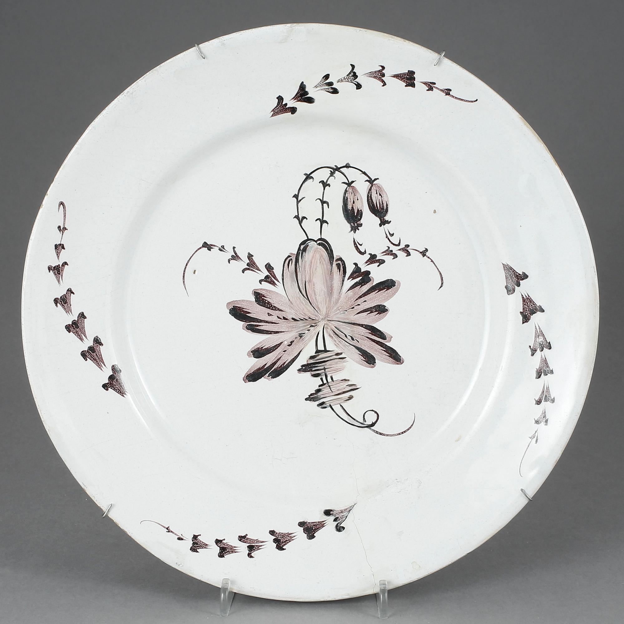 TALLRIK, fajans, Marieberg, 1700-tal.