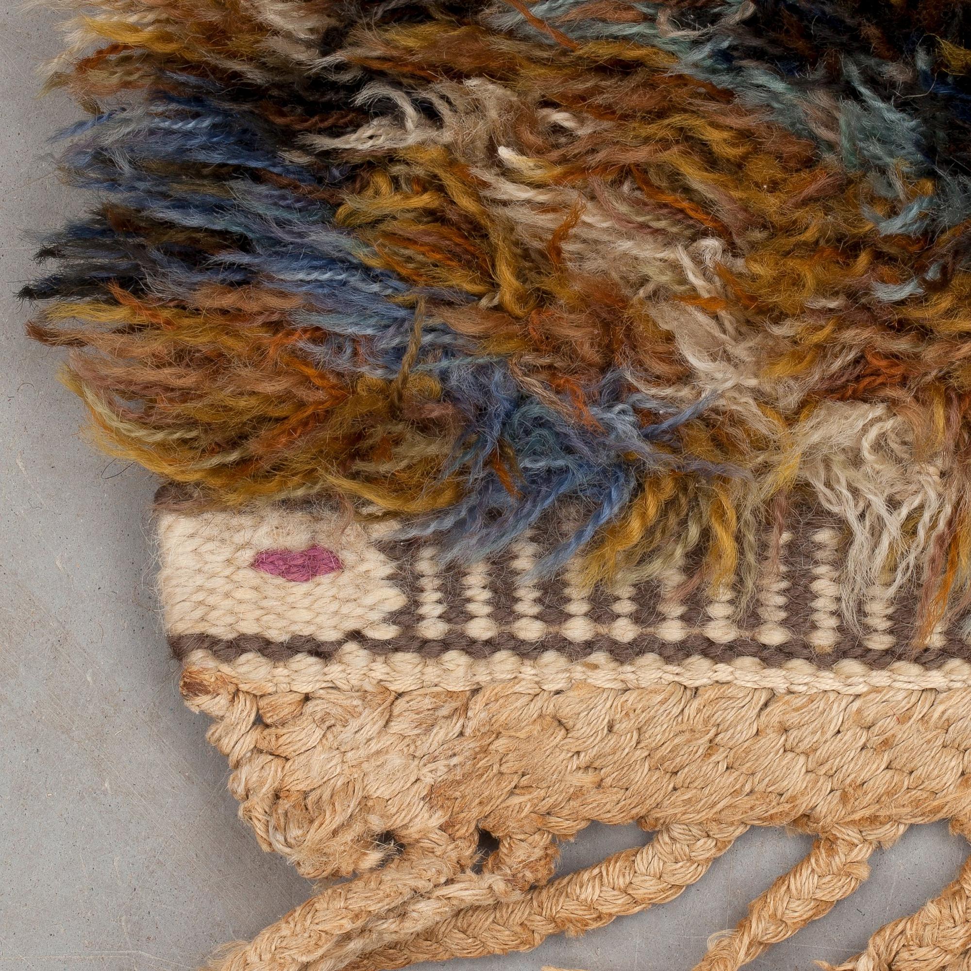 RUG. "Sommarvägar, brun". Knotted pile. 133 x 87 cm. Signed AB MMF BN.