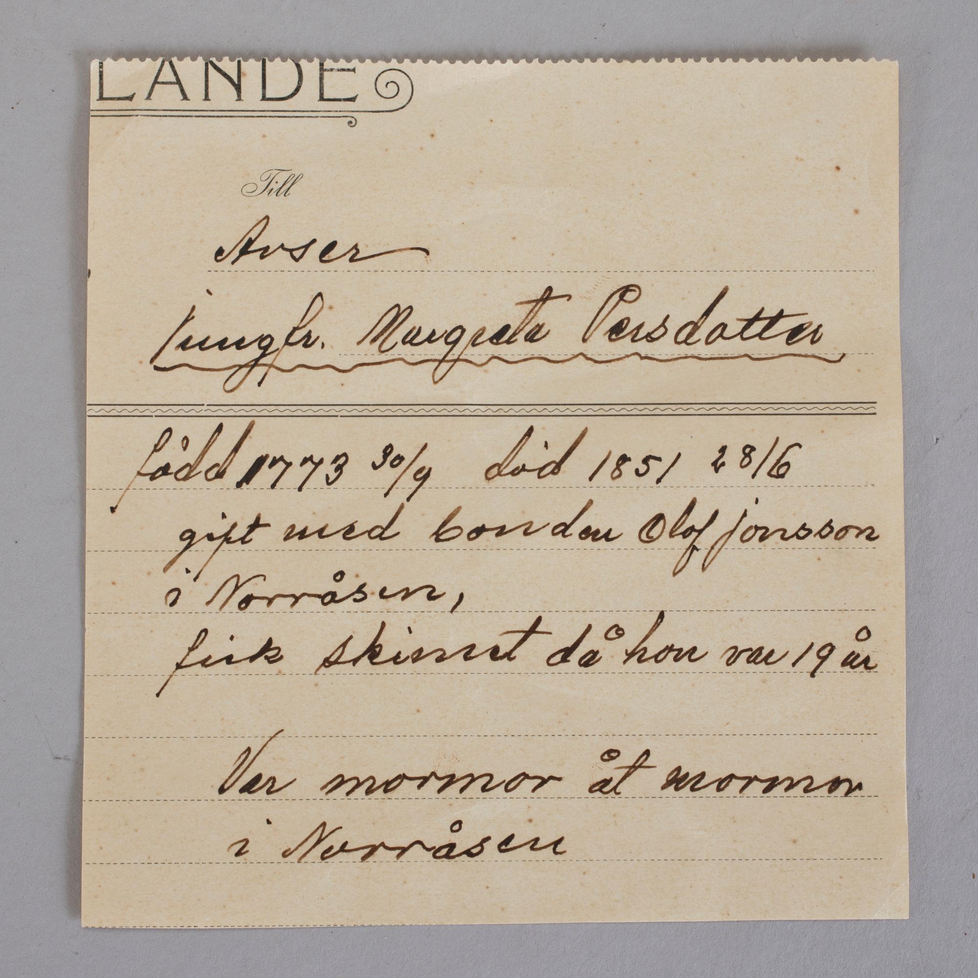 SKRIN, allmoge, daterat 1792.