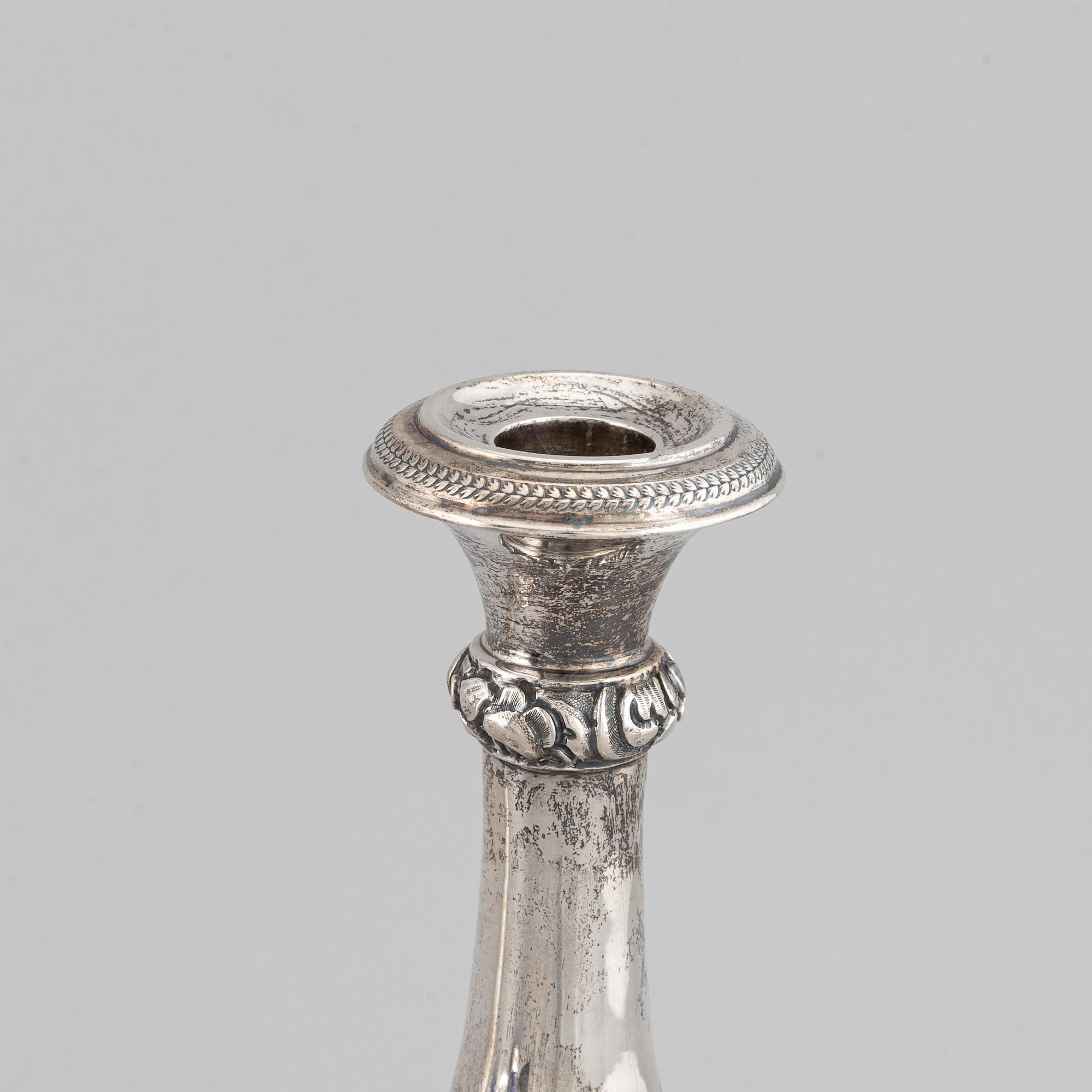 A pair of candlesticks, Vienna 1860s.
