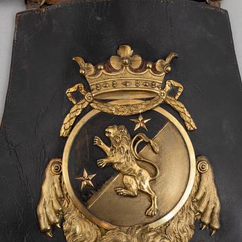 Sabre pouch, model 1797 for an officer in the Västgöta Dragoons.