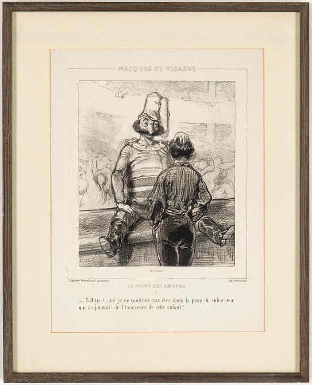 PAUL GARVARNI, efter 4 st, litografier/illustrationer, 1900-tal.