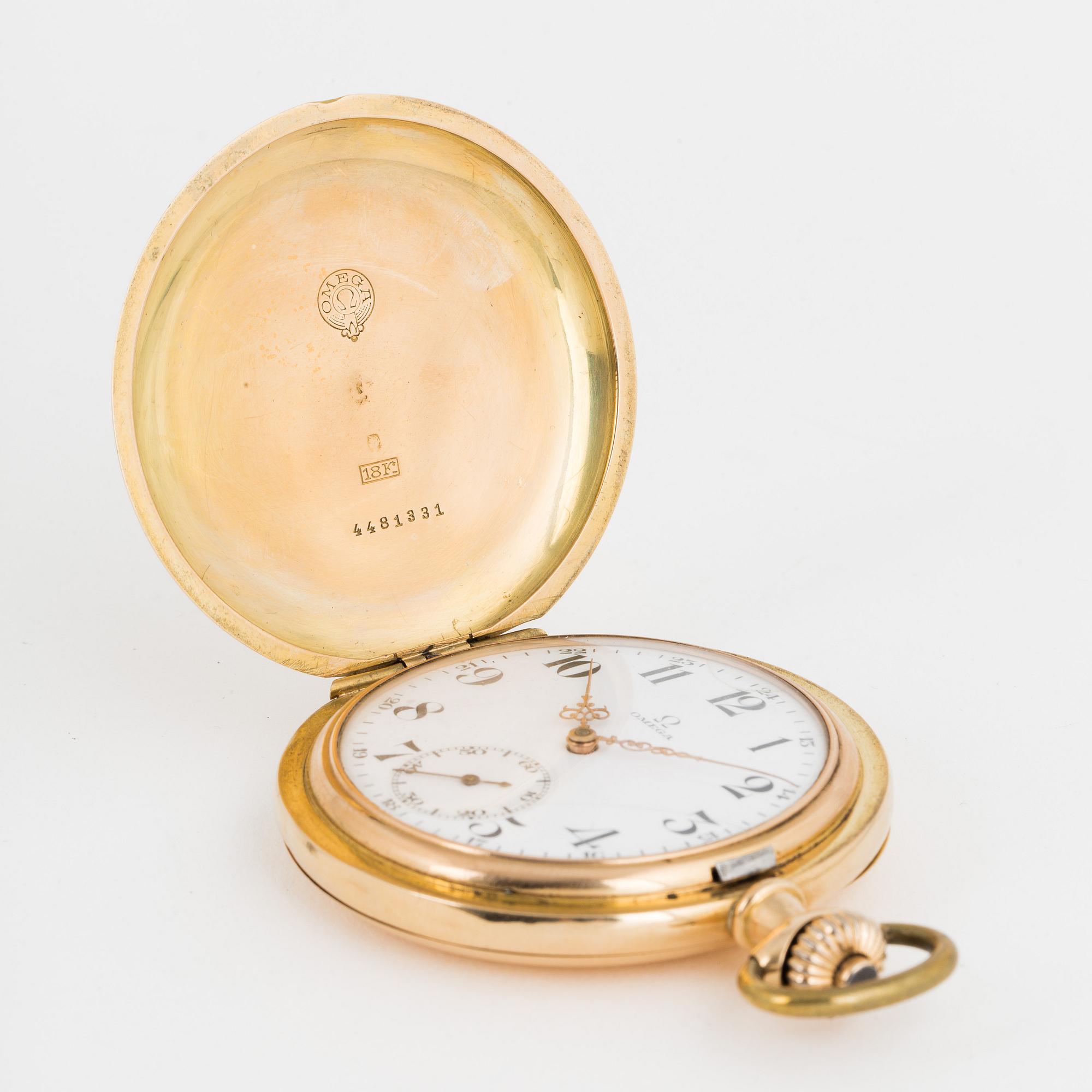 OMEGA, pocket watch, hunter, 54 mm.