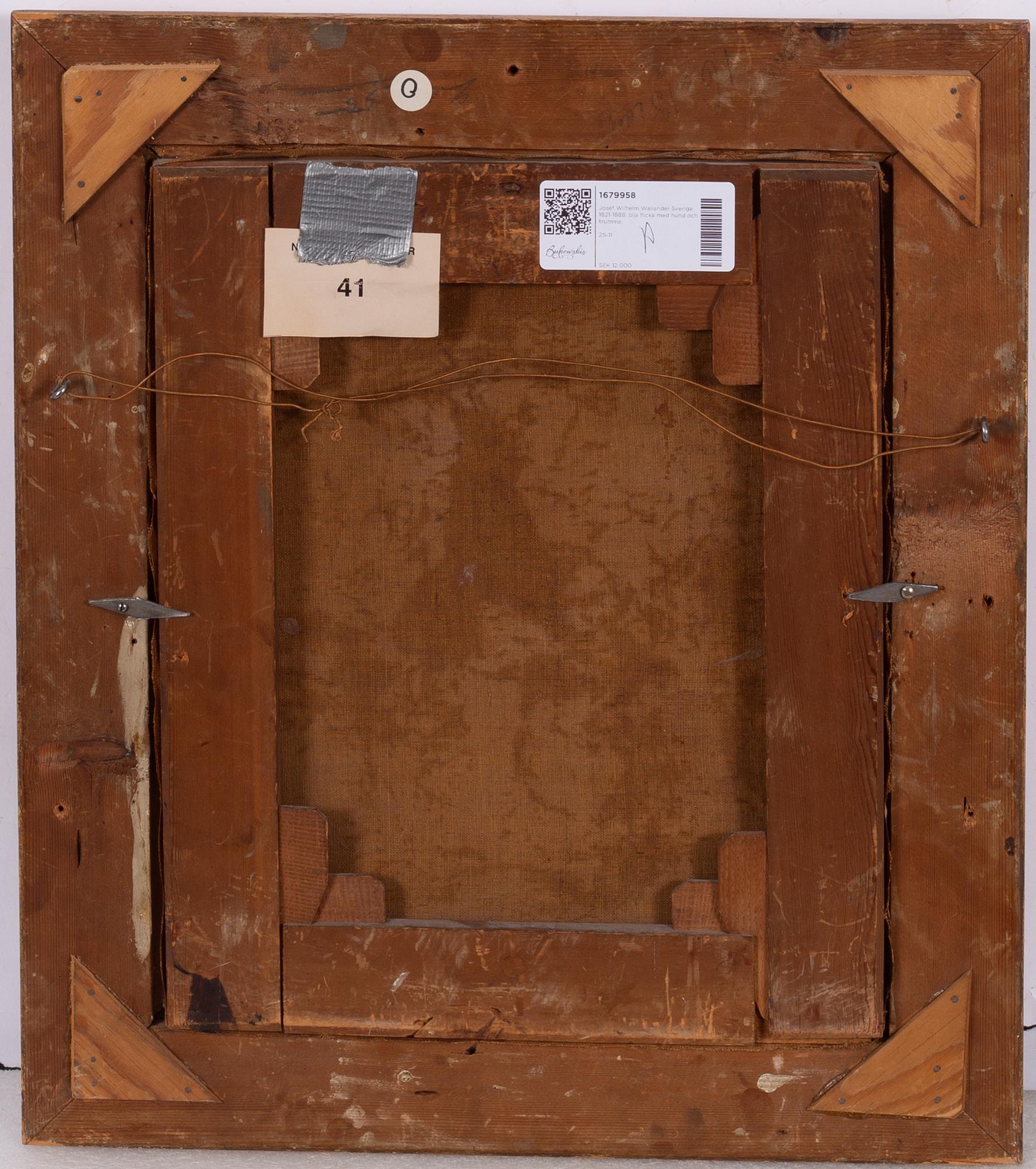 Josef Wilhelm Wallander, Girl with a dog and a drum.