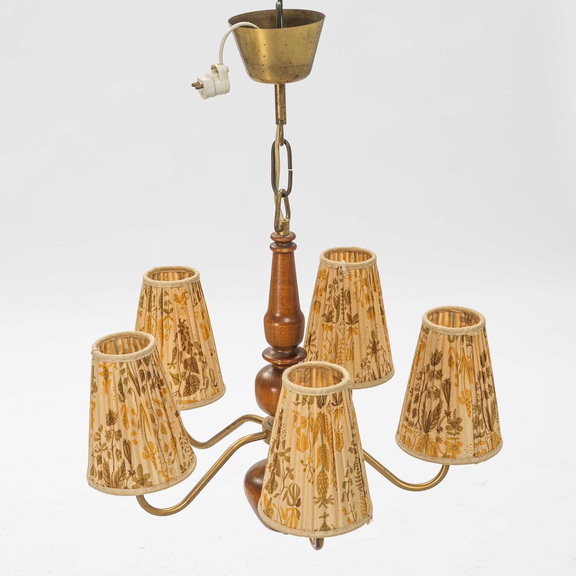 Hans Bergström, taklampa, modell 115, Swedish Modern, Ateljé Lyktan, 1940-tal.