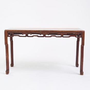 A Chinese hardwood altar table, late Qingdynasty.