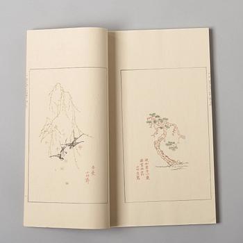 SHIZHUZHAI JIANPU, "Ten Bamboo Studio Manual of Painting and Calligraphy", fyra volymer. Rongbaozhai. Beijing, 1952.