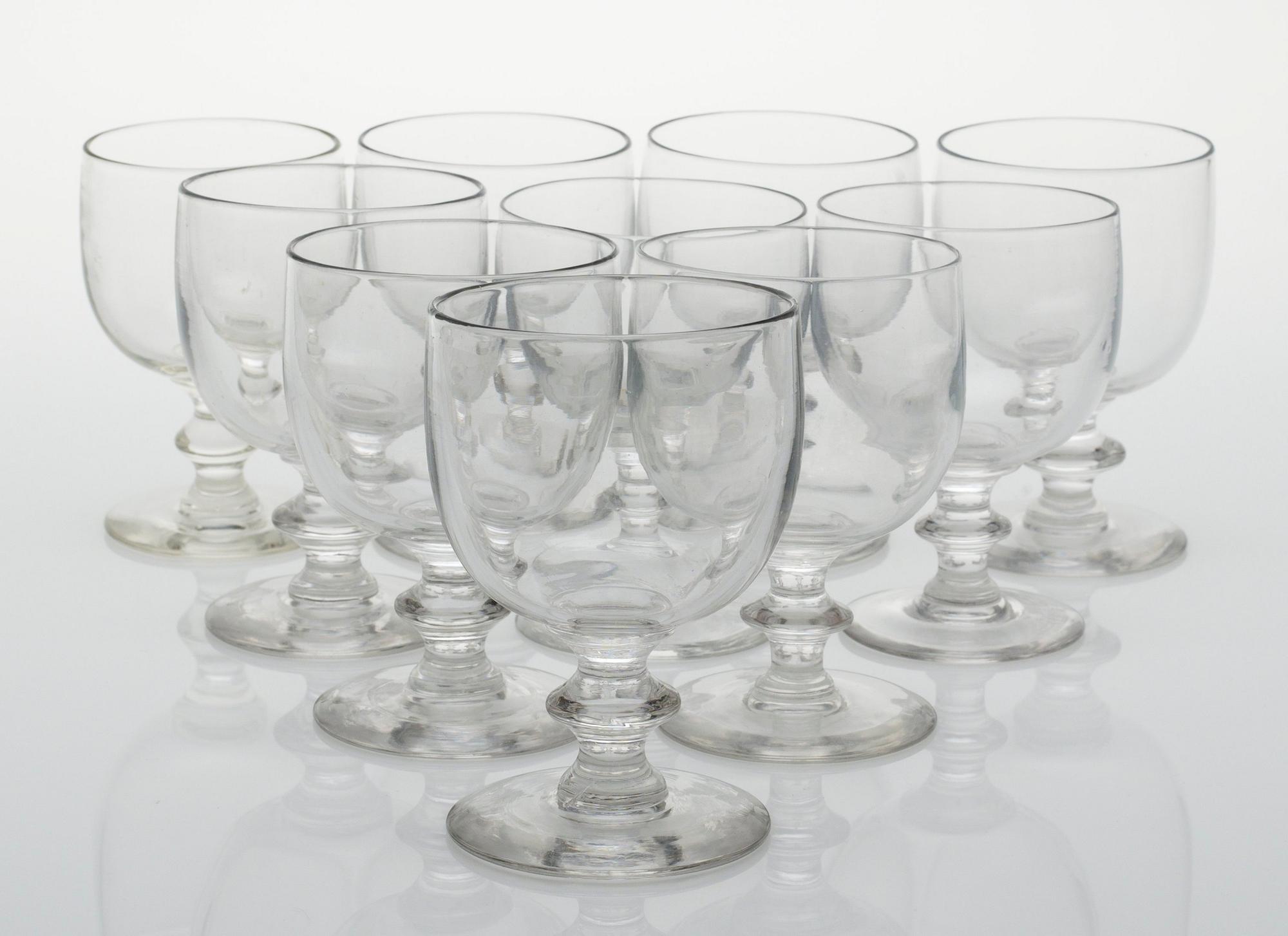 VINGLAS, 10 st. Trol sent 1800-tal.