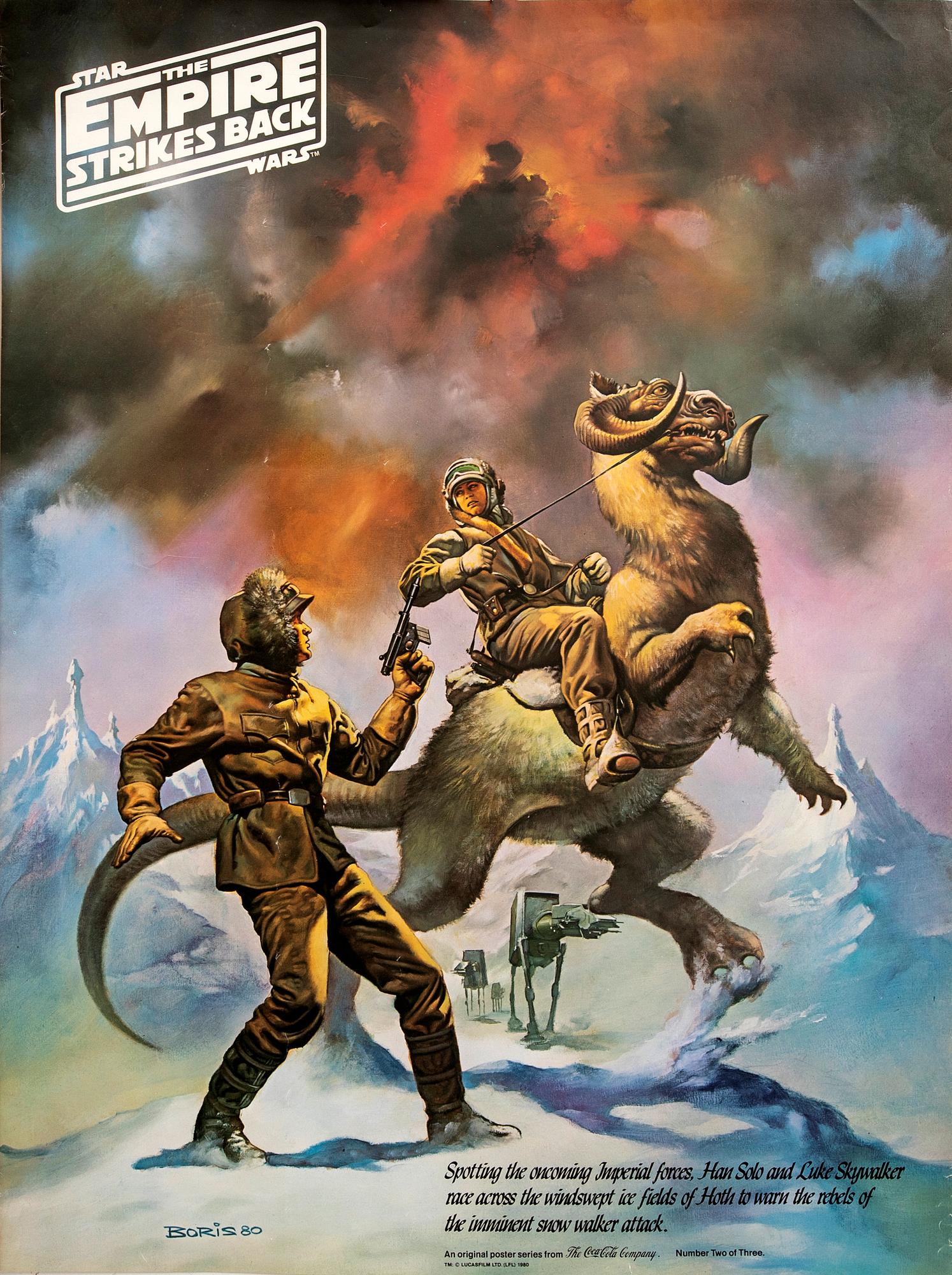 Three American 1980 original posters from The Coca Cola Company, Star Wars, 'Empire strikes back'.