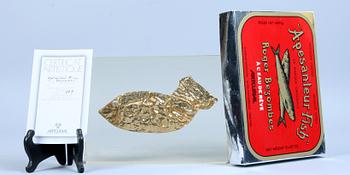 ROGER BEZOMBES, skulptur, förgylld brons.