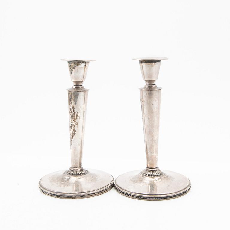 Eric Råström, Candelsticks, a pair, silver, CG Råström, Stockholm 1965.