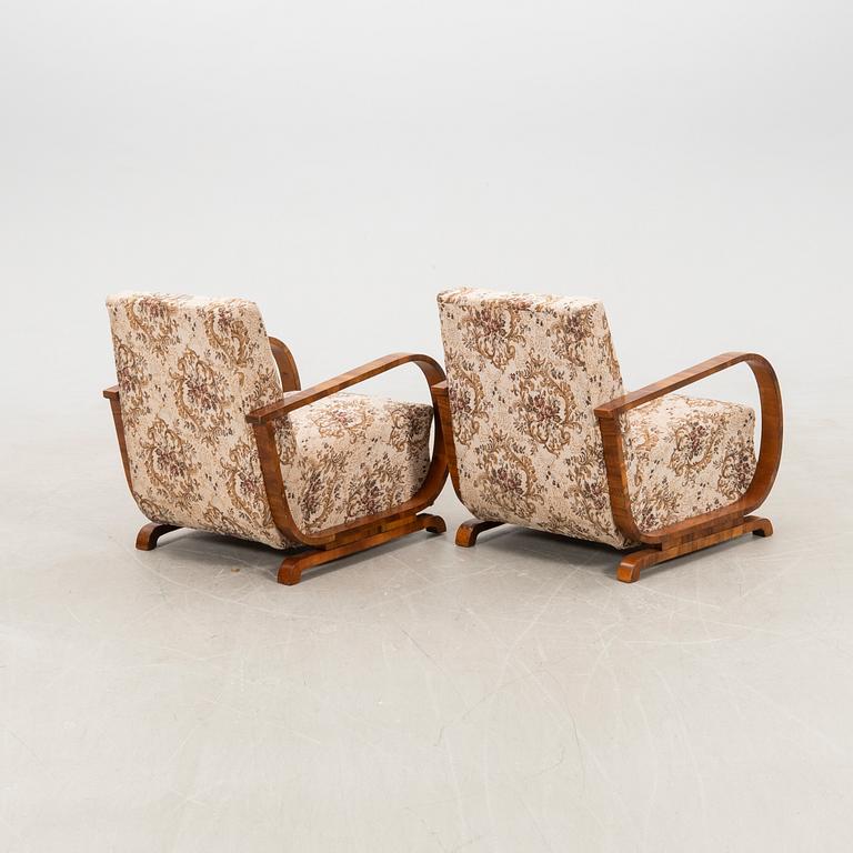 Armchairs a pair Art Deco first half of the 20th century.