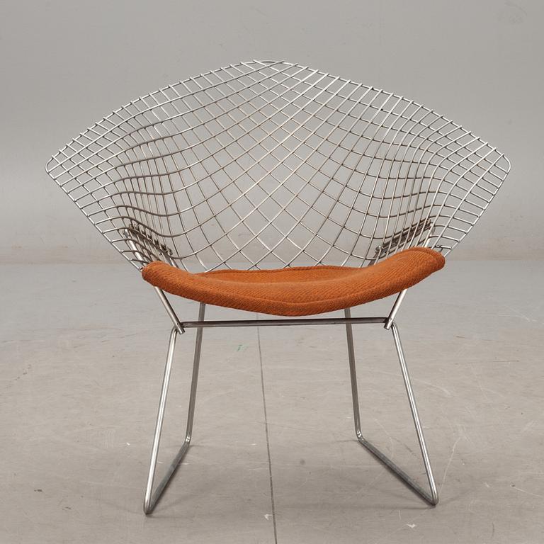FÅTÖLJ, "Diamond chair", Harry Bertoia, Knoll, etikettmärkt, 1970/80-tal.