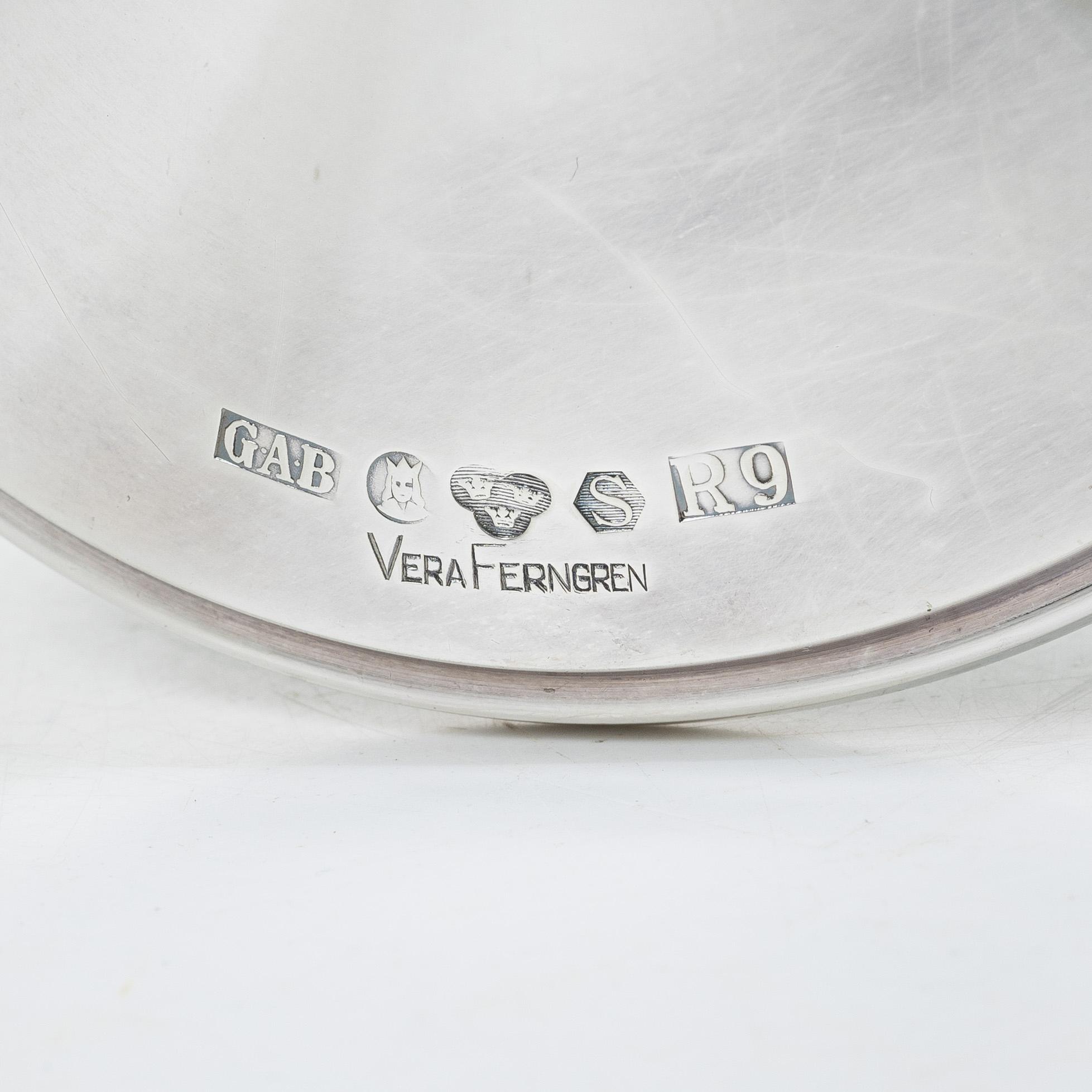 Vera Ferngren, A pair of silver candlesticks, company Guldsmedsaktiebolaget, Stockholm, Sweden 1967.