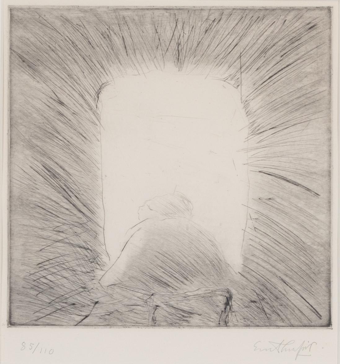 Evert Lundquist, "Vid fönstret (Genom porten)".