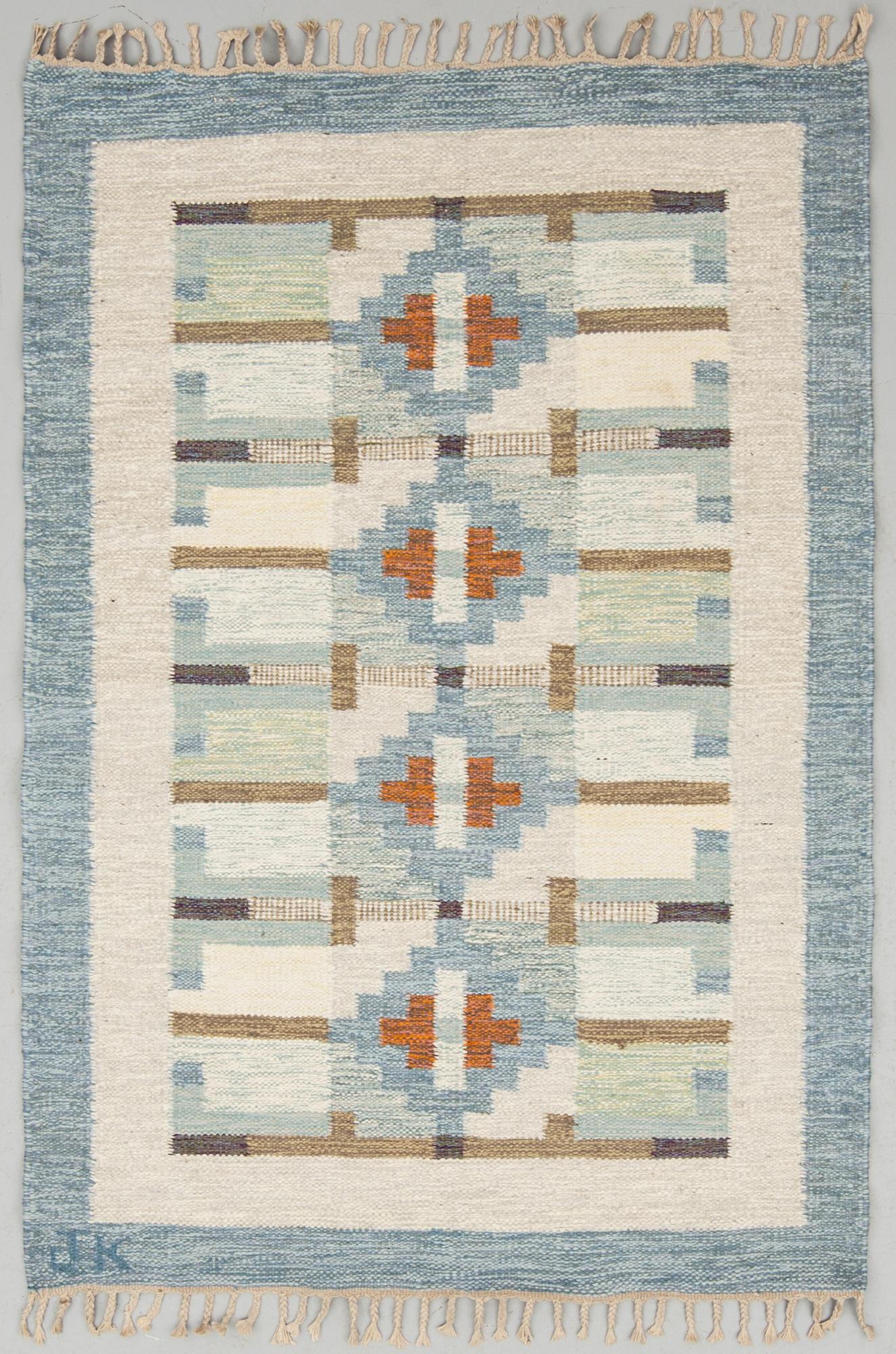 MATTA, rölakan, signerad JK (Karin Jönsson), 1900-talets andra hälft. Ca 209 x 142 cm.