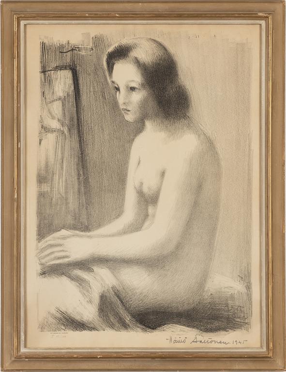 Wäinö Aaltonen, litografi, 1945, signerad 51/100.