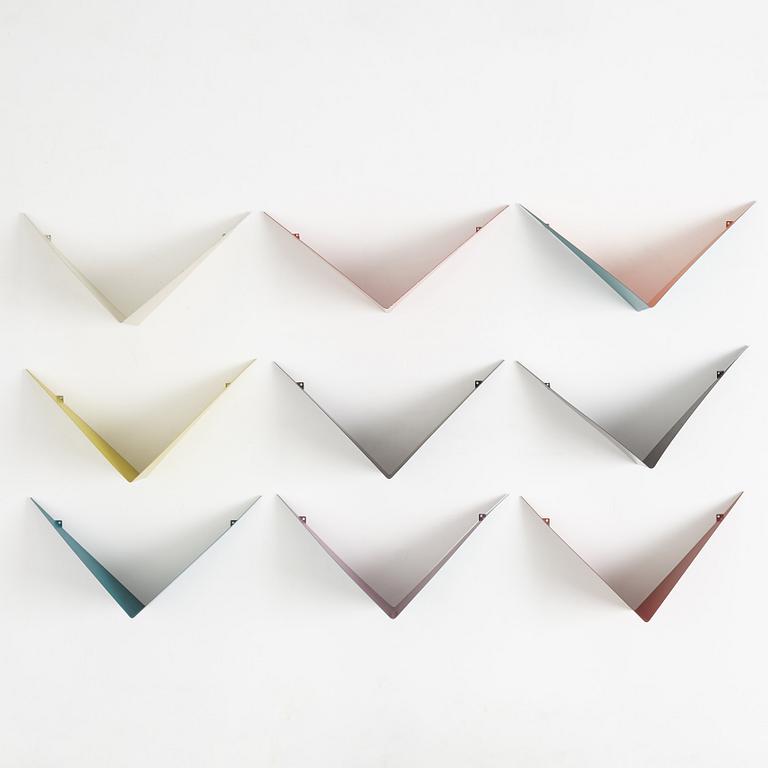 POUL CADOVIUS, "Butterfly" a set of 9 shelves, Danmark 1950-60's.