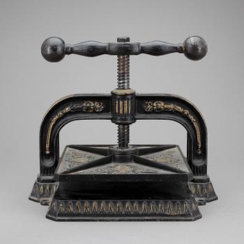 VÄXTPRESS, gjutjärn, omkring 1900.