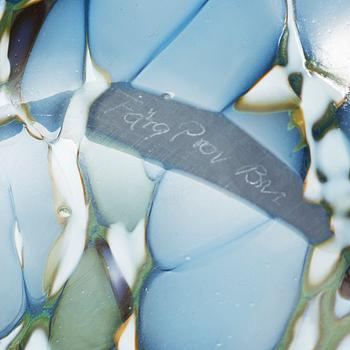 BERTIL VALLIEN, a glass vase from kosta Boda, signed.