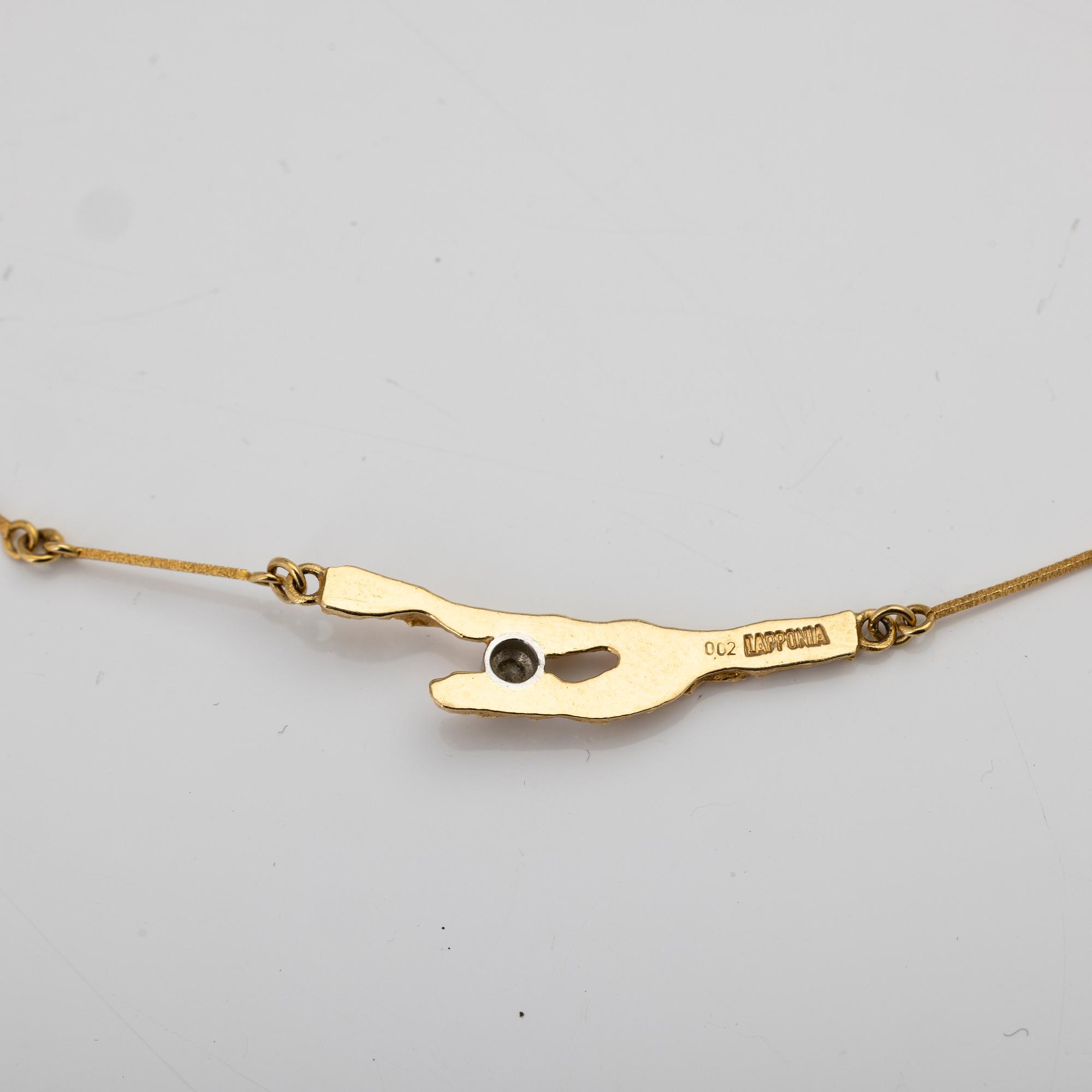 Björn Weckström, Necklace, "Diamond Bud", 18K gold, diamond, Lapponia.