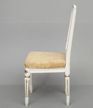 STOL, gustaviansk, signerad ILG (Johan Lindgren), 1700-talets slut.